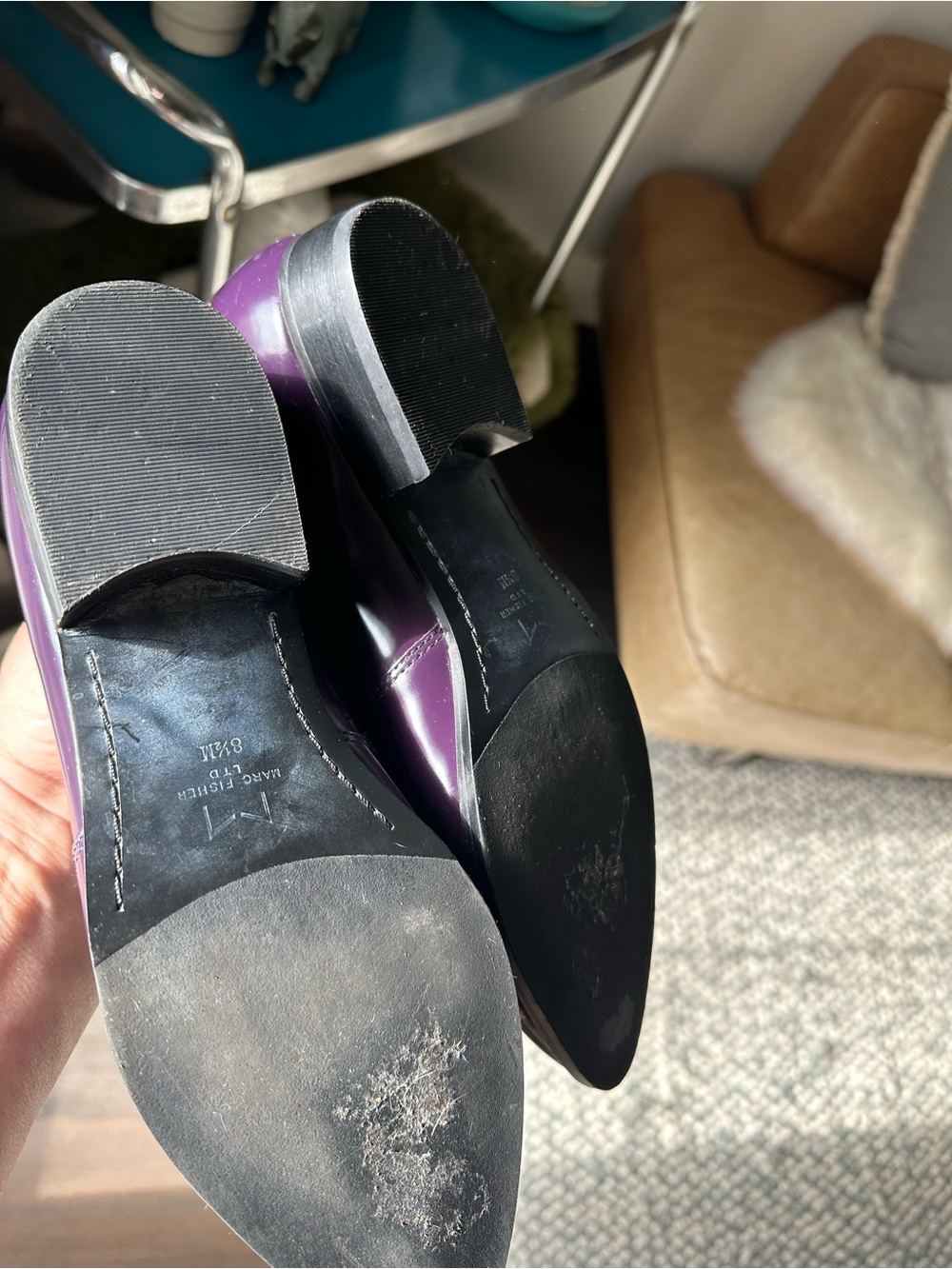 Marc Fisher deep purple pointed Slip-On Loafers, size 8.5 - Picture 8 of 13